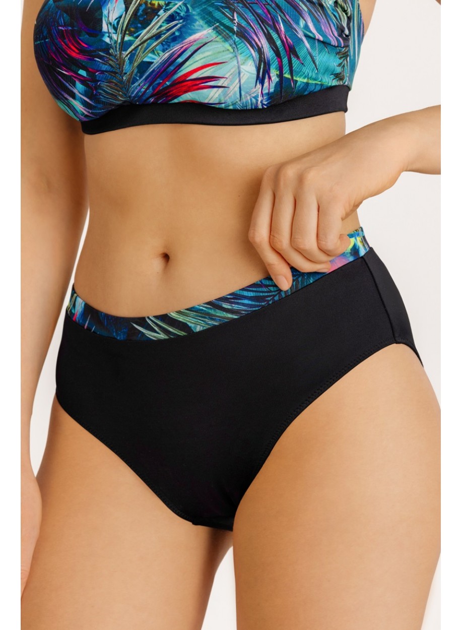 2783 Купальный костюм ортопедический после мастэктомии сине-зеленый/розовый